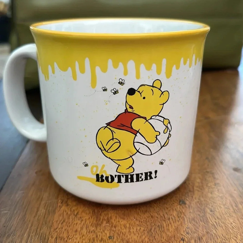 DISNEY Winnie The Pooh “Oh Bother” White 20oz Ceramic Camper style Mug Coffee. - Picture 2 of 5